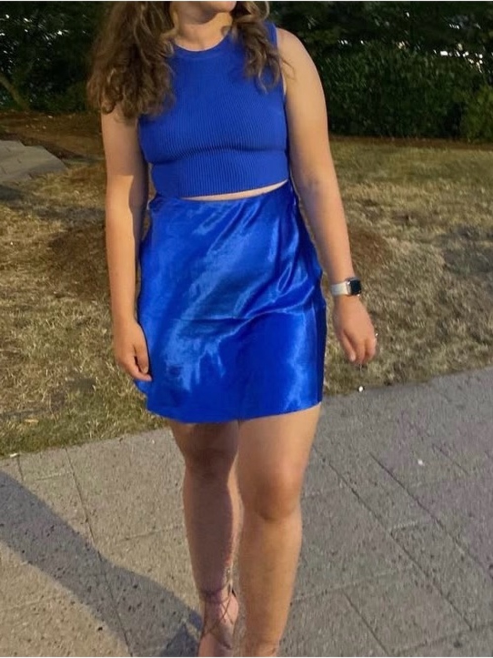 Only satin short skirt Wilfred